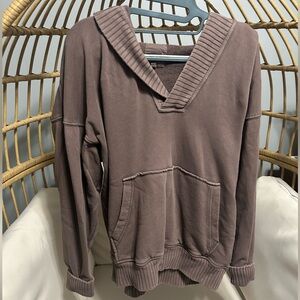 Aerie V-Neck Brown Sweater